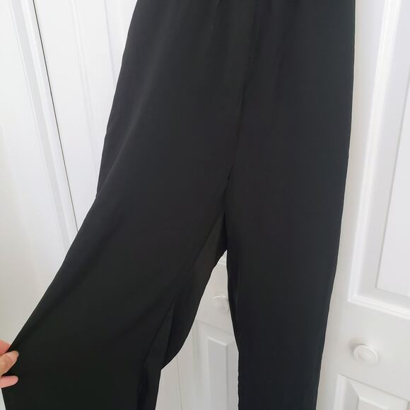Signature 8 Black Jumpsuit‎ Sleeveless Sheer Back Small - Picture 11 of 12